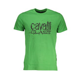 Cavalli Class Green Cotton T-Shirt -   -  Cavalli Class.